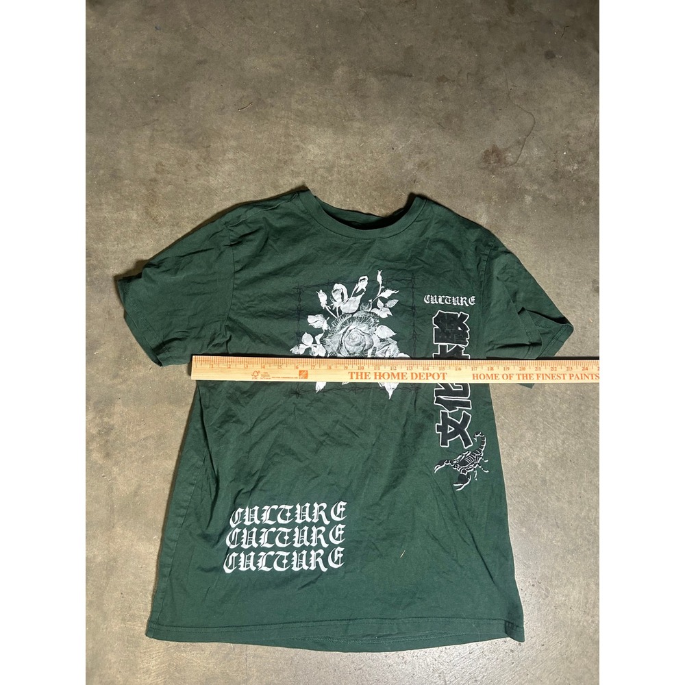Taco Tuesday Culture Graphic T-Shirt Mens Large Green Rose Scorpion Streetwear